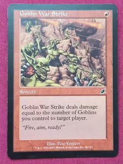 Magic The Gathering SCOURGE GOBLIN WAR STRIKE red card MTG - Image 1