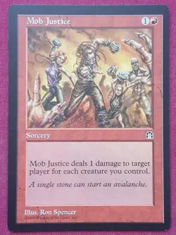 Magic The Gathering STRONGHOLD MOB JUSTICE red card MTG - Image 1