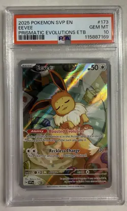 Eevee 173 Sv: Scarlet & Violet Prismatic Evolutions Promo Cards Holo PSA 10 - Image 1