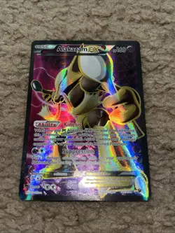 Pokemon TCG Alakazam EX 117/124 Fates Collide Full Art Ultra Rare Card - Image 1