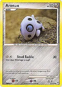 Pokemon Diamond & Pearl Mysterious Treasures- Aron Card 71/123 - Image 1