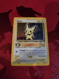 LP- PICHU HOLO 12/111 German Neo Genesis Pokemon Card - Image 1