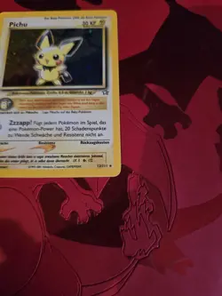 LP- PICHU HOLO 12/111 German Neo Genesis Pokemon Card - Image 2