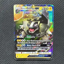 Alolan Golem GX - 34/111 - Pokemon Crimson Invasion Sun Moon Ultra Rare Card LP - Image 1