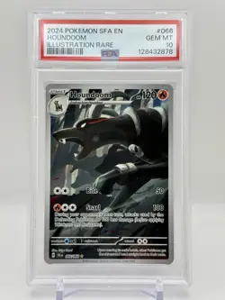 PSA 10 Houndoom 066/064 Pokemon Shrouded Fable IR English Graded Card - Image 1