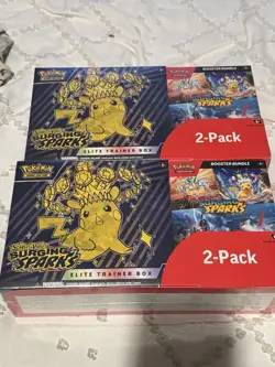 Pokemon Surging Sparks ETB Booster Bundle Costco 2-Pack (Lot of 2 Boxes) - Image 1