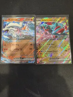 Pokemon Reshiram EX 030/159 & Salamence EX 114/158 Journey Together Stamped! - Image 1