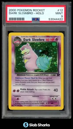 2000 POKEMON TEAM ROCKET #12/82 DARK SLOWBRO HOLO PSA 9 - Image 1