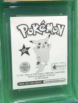 CGC 10 PRISTINE Graveler Pokemon Merlin 1998 Series 1 #223 Vintage Sticker POP 1 - Image 5