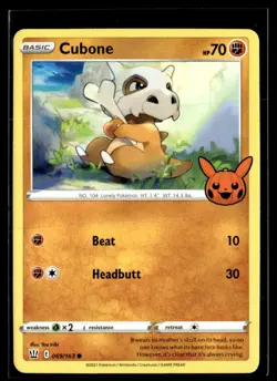 2021 Sword & Shield Series - Trick or Trade 3 Cubone Basic/Common #69 - Image 1