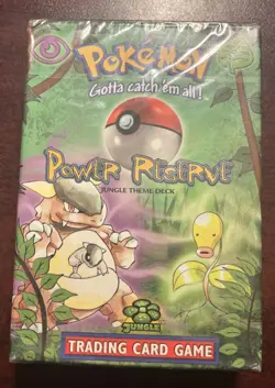 1999 Pokemon Power Reserve Jungle Theme Deck Factory Sealed Box - Image 1