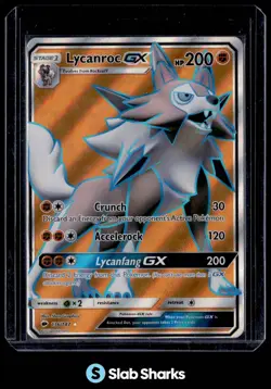 2017 POKEMON SUN & MOON BURNING SHADOWS #136/147 LYCANROC GX - Image 1
