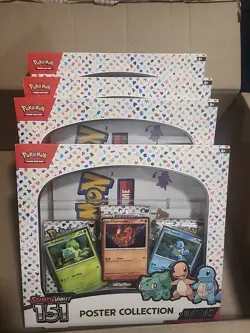 Nintendo Pokemon TCG Scarlet & Violet - 151 Poster Collection Box - 3 Packs 820650853166 - Image 1