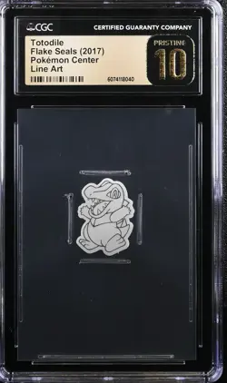 Totodile - 2017 Pokemon Center Flake Seals (Line Art) - CGC Pristine 10 - Image 1