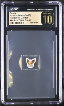 Eevee - 2018 Pokemon Center Flake Seals (We Are Team Treat) - CGC Pristine 10 - Image 1