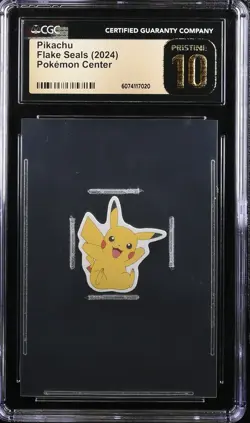 Pikachu - 2024 Pokemon Center Flake Seals - CGC Pristine 10 - Top Pop 1 Of 1! - Image 1