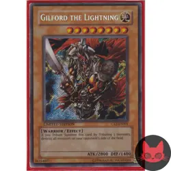 Yugioh Gilford the Lightning CT2-EN001 Secret Rare MP - Image 1