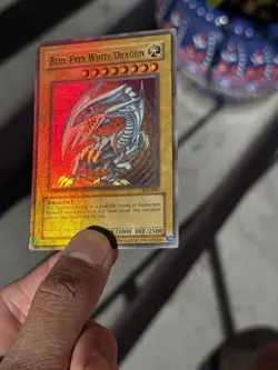 2002 Blue-Eyes White Dragon SDK-001 Unlimited Insane Holo Bleed Misprint Error - Image 5