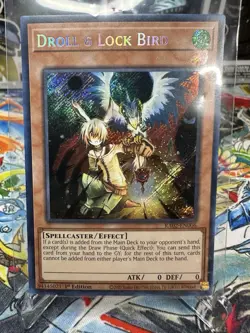 Yugioh Droll & Lock Bird RA02-EN006 Secret Rare NM - Image 1