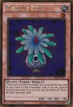 Yugioh! MP Glow-Up Bulb - PGL2-EN033 - Gold Rare - 1st Edition Moderately Played - Image 1