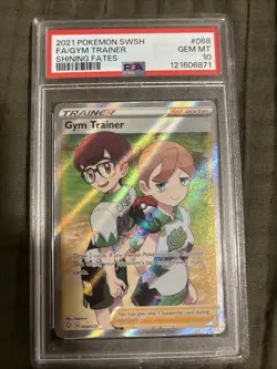 Pokemon TCG Gym Trainer Shining Fates Holo Ultra Rare Card 068/072 PSA 10 - Image 1