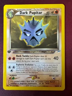 DARK PUPITAR 38/105 Neo Destiny 1st EDITION Pokemon card NEAR MINT NM - Image 1