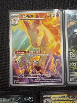 Lot Of 7 Destined Rivals Pokemon Cards IR Rapidash Yanma Crustle - Image 2