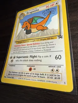 Dragonite Pokemon The First Movie Promo Card Black Star Promo #5 Gold Stamp - Image 4