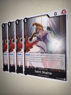 One Piece TCG OP13-086 Saint Shalria X4 Playset Card Game CCG Eng - Image 3
