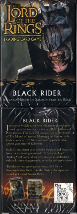 LOTR TCG Black Rider Starter Deck Mouth of Sauron 63-card CCG Sealed Saruman - Image 1