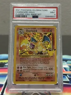 Pokemon Charizard Holo Rare Card Celebrations 4/102 PSA 9 Mint - Image 1