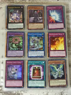 Yugioh Card Lot 8 Pages Of Modern And Vintage Mostly Medium Play Condition - Image 1