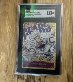 One Piece Card Game OP05-119 Monkey D Luffy Gear 5 SEC English SGC 10 GEM MINT! - Image 1