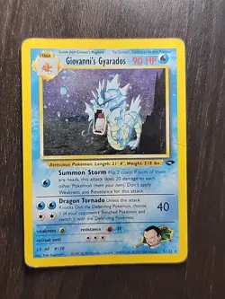 Pokemon TCG Giovanni's Gyarados Gym Challenge Holo Card 5/132 - Image 1