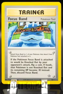 Pokemon TCG Card - Focus Band 86/111 Neo Genesis Rare Vintage - Image 1