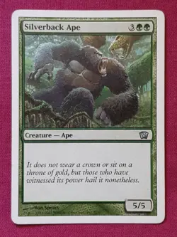 Magic The Gathering 8TH EDITION SILVERBACK APE green card MTG - Image 1