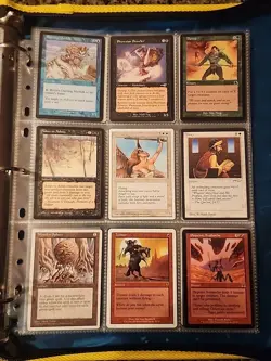 Vintage Magic The Gathering Binder Collection Card Lot MTG 1993-2003 Rares - Image 1