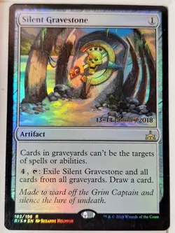 Silent Gravestone - FOIL - Prerelease Promo - Magic the Gathering MTG Nice! - Image 1