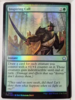 Inspiring Call - FOIL - Foundations - Magic the Gathering MTG Nice! - Image 1