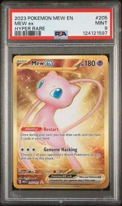 2023 POKEMON MEW EN-151 HYPER RARE #205 MEW EX PSA 9 - Image 1