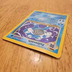 Pokemon TCG Poliwrath 15/130 Misprint Blue Ink Dot Error Base Set 2 RARE Holo - Image 5