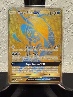 Pokemon TCG Tapu Fini GX Hidden Fates: Shiny Vault SV92/SV94 Gold NM Holo - Image 1