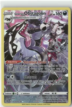 Galarian Obstagoon, Pokemon SWSH10: Astral Radiance Trainer Gallery Ultra Rare, - Image 1