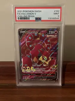 PSA 9 MINT - VOLCANION V 162/198 SWSH CHILLING REIGN 2021 - Pokemon TCG - Image 1