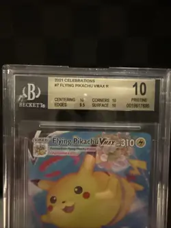 2021 Pokemon Celebrations #007 Flying Pikachu VMAX - Holo BGS 10 - Image 2