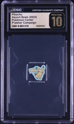 Pikachu - 2024 Pokemon Center Flake Seals - CGC Pristine 10 - P'atelier Campaign - Image 1