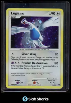 2007 POKEMON DIAMOND & PEARL SECRET WONDERS #14/132 LUGIA HOLO - Image 1