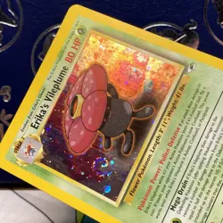 Erika's Vileplume #5/132, Gym Heroes Rare Holo SWIRL 2000 Vintage Pokemon LP - Image 4