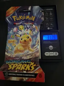 VERY HEAVY - 31.79g - Pokemon Surging Sparks Sleeved Booster Pack - SEALED! - Image 1