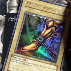 Right Leg of the Forbidden One LOB-120 Ultra Rare Holo Misprint Foil Shift - Image 3